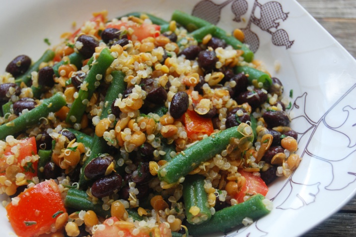 Quinoa, Bean + Lentil Salad