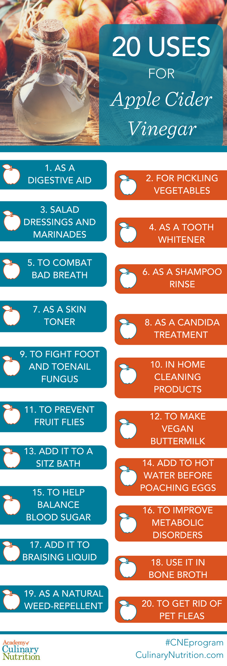 20 Uses for Apple Cider Vinegar